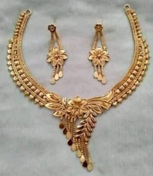Floral 22K Gold Necklace Set