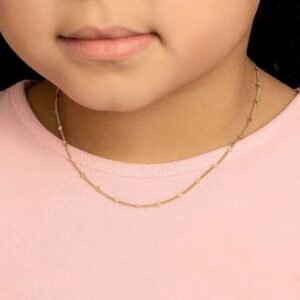 Gold Delicate Disc Chain Necklace for Kids
