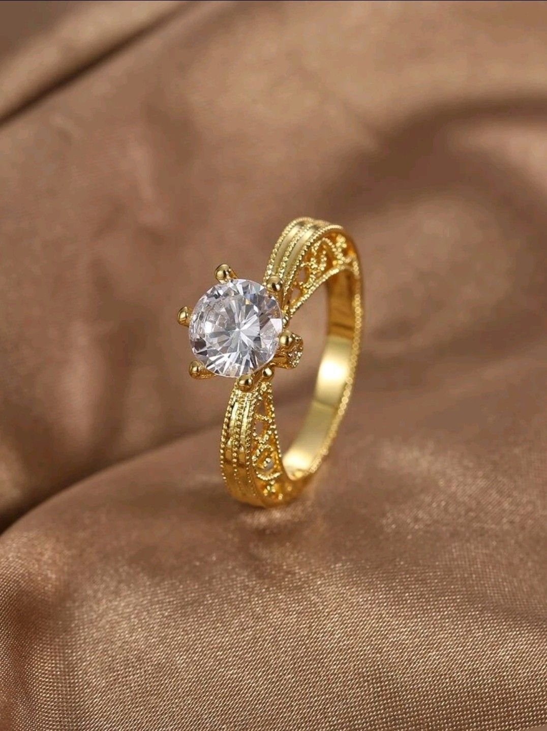 Rose Gold Diamond Halo Engagement Ring